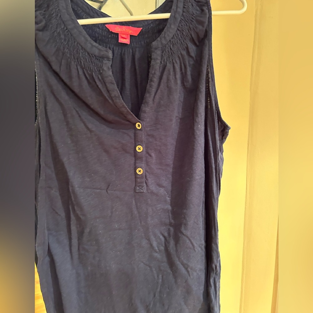 Lilly Pulitzer Essie Top Navy Size XL